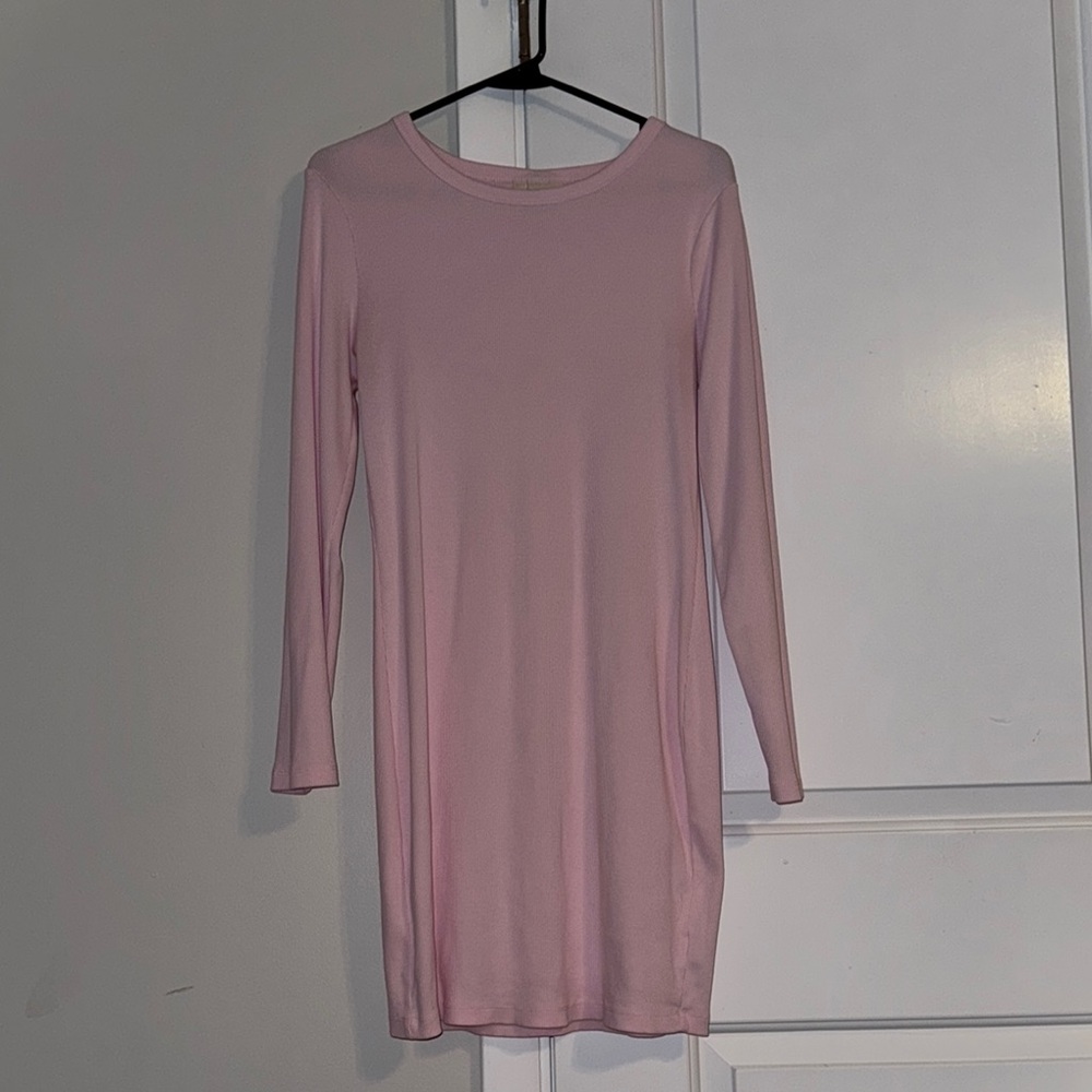 Pink body con dress